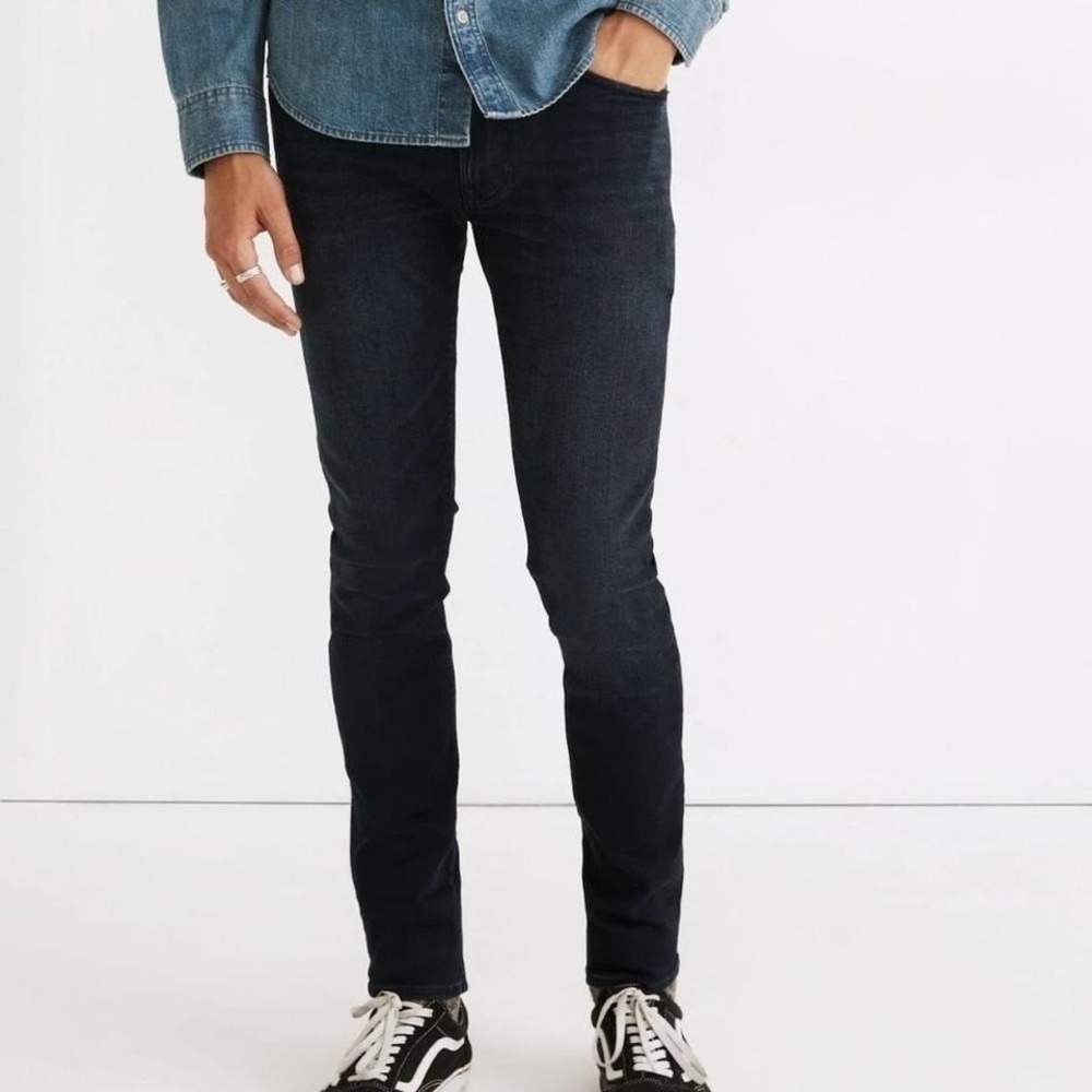 MADEWELL | Men's Paxson Indigo Dark Wash Skinny Jeans, Size 28x32‎